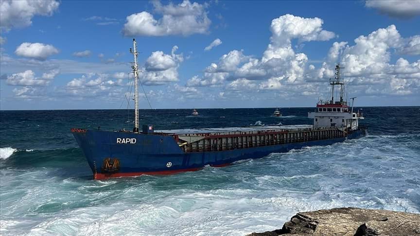 Cargo Ship "RAPID" Runs Aground off Kocaeli’s Kandıra Coast