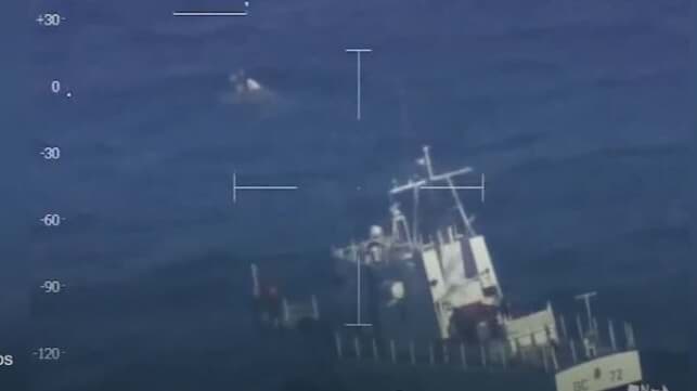 Fisherman Survives By Clinging to Half-Sunken Boat in S. Atlantic