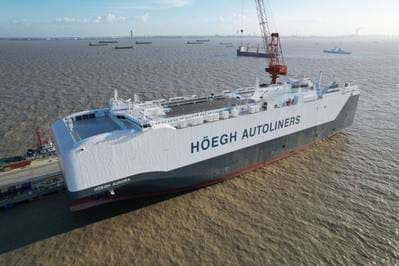 World’s Largest Car Carrier Höegh Aurora Set for Maiden Voyage
